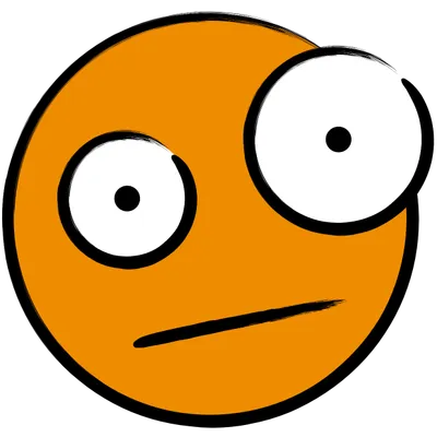 A cartoon confused emoji-like face, this is the project logo.